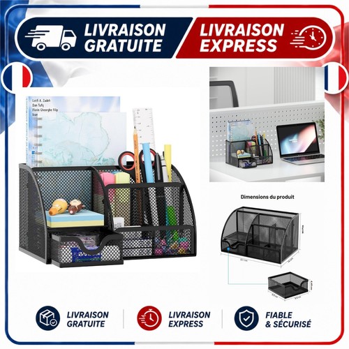Organiseur bureau métal 7 - bureau,