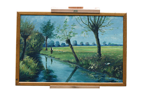 Huile sur carton signée - huile,
