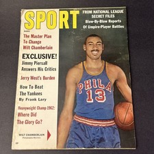 Sport Magazine Mar 1962 – Wilt Chamberlain, Jerry West – Philly Warriors’ Final