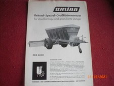ANCIENNE  BROCHURE  PUBLICITAIRE  EPANDEUR  ENGRAIS  A  RAMPE   UNSINN    REKORD