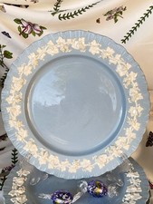 Wedgwood Queensware Cream on Lavender Dinner Plate 10 1/8" Shell Edge 2"Rim 2 av
