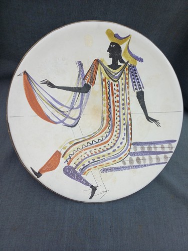 Beau rare plat ceramique - et, en