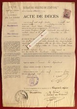 ● Montbrison acte décès 1925 Marie JACQUET née Boën 1870 Lafay Brassard Warnier