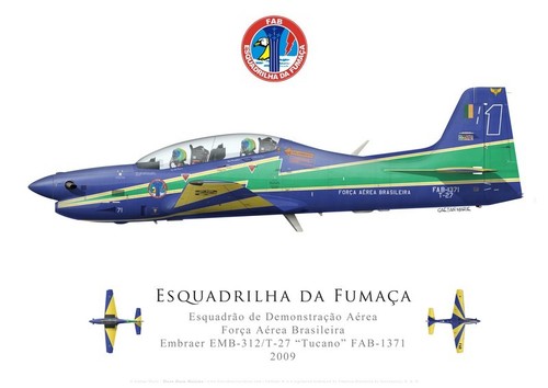 Print tucano esquadrilha - t-27, tucano,