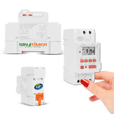 Contacteur Jour-Nuit Heures Creuses Chauffe-Eau Rail DIN 30A 7200W 16 Programmes