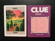 Clue DVD  DAWN  Time Card  Game Replacement Piece 2006 Hasbro
