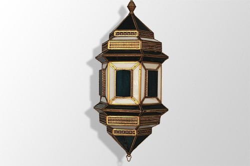 Lustre lampion oriental laiton