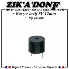 Buzzer actif 5v 12mm bip