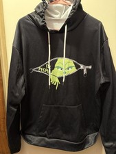 Grinch Christmas Ew People Black Hoodie Pullover Large