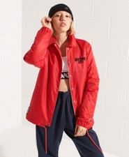 Blouson Femme - Taille EU 38 - Superdry Snap Coach Jacket Risk Red - W5010941A