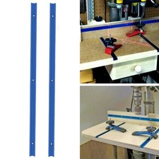 Paire d'accessoires pour outils de travail du bois rails en T aluminium bleu ��