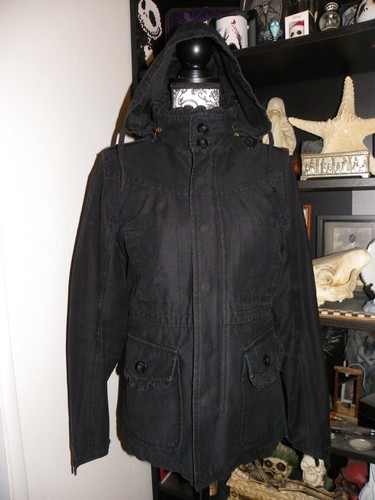 Parka manteau blouson noir - blouson,