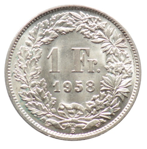 Franc 1958 suisse - franc, /