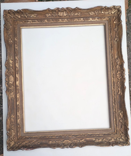 Ancien grand cadre bois - grand,
