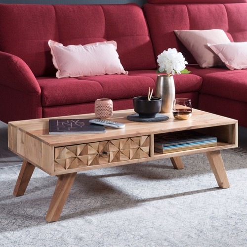 Finebuy table basse - basse, bois