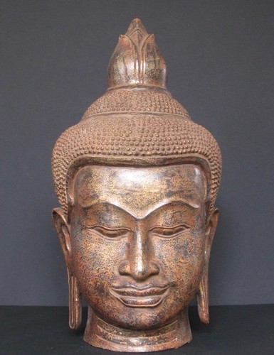 Grande tête bouddha en - grande, de