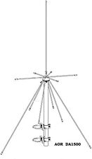 AOR DA1500 Discone Antenna 70MHz ~ 1500MHz with RG58A/U 15m ,BNCJ-NP New