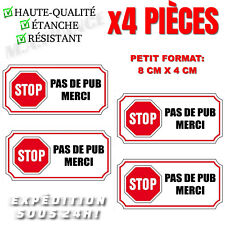 x4 STICKER AUTOCOLLANT STOP