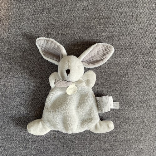 Doudou compagnie lapin plat - compagnie,