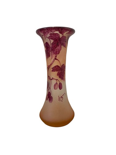 Vase legras rubis art déco - rubis,