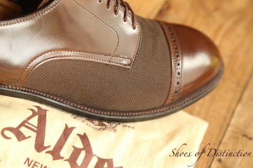Chaussures derby brogue toile