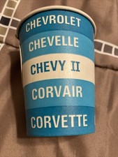 CHEVROLET DEALERSHIP CUP WAX PAPER  CHEVY 2 CORVETTE CHEVELLE CORVAIR Coffee Cup