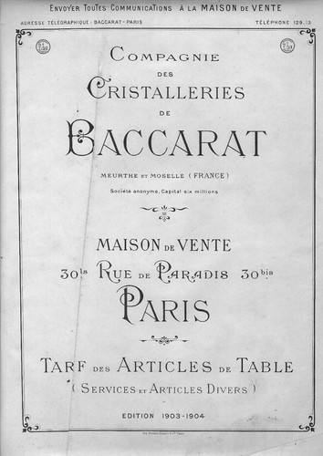 Cristal baccarat catalogue - cristal, de