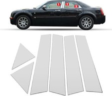 For Chrysler 300/300C 2005-2010 6X Chrome Silvery Pillar Posts Window Decor Trim