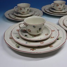 Villeroy & Boch China - Petite Fleur - 4 Place Settings - 4 Pc Plates/Cup/Saucer