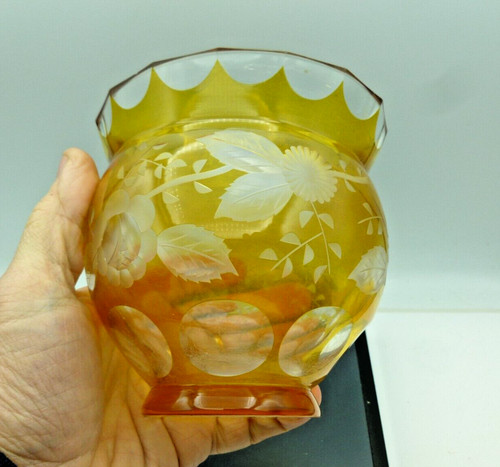 Vase cristal taillé de - cristal,