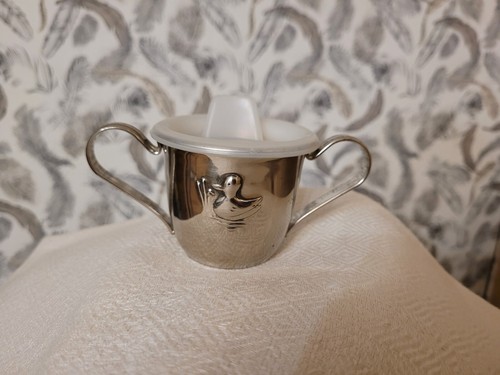 Tasse bébé métal argenté - tasse,