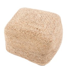 Sangam 18x18x12 Pouf, Coastal Beige