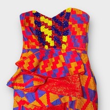 Artisan Avant Garde Fishtail Tribal Tapestry Gown XS/S