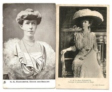 Belgique.3 CPA .2 Reine Elisabeth (écrites en 1915) et 1 Roi Albert 1er.non écri