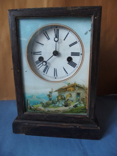 Ancienne horloge bois a - horloge,