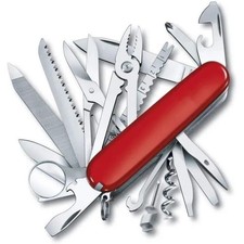Couteau Suisse 33 en 1 Multitool Rouge Lame Ciseaux Tire-Bouchon Léger Camping