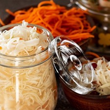  4 pièces poids de Fermentation en verre avec poignée pot de choucroute poids de