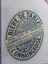 ETIQUETTE  BIERE     BRASSERIE