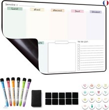 MCCORL Calendrier Magnetique Organisateur Tableau Frigo, Planning Semaine