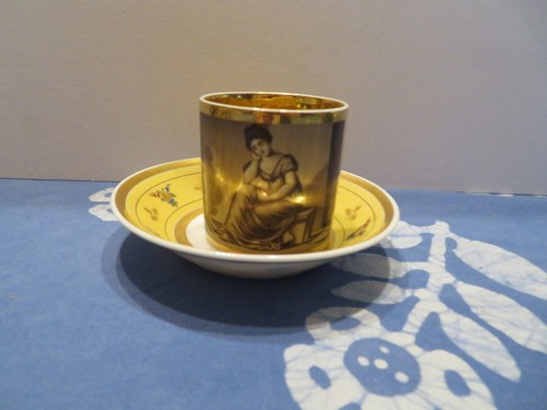Antique paris porcelain mug - porcelain,