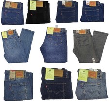Levis 514 Mens Comfort Stretch Pants Slim Staright Fit Denim Jeans 28 -42