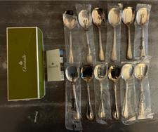 Christofle 12 cuillères à glace Malmaison métal argenté poinçons avant 1983