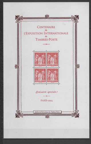 Bloc feuillet centenaire - feuillet, de