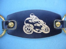 Leather keychain - motorcycle circuit Grand Prix - PUBLIMARS Marseille model DAYTONA