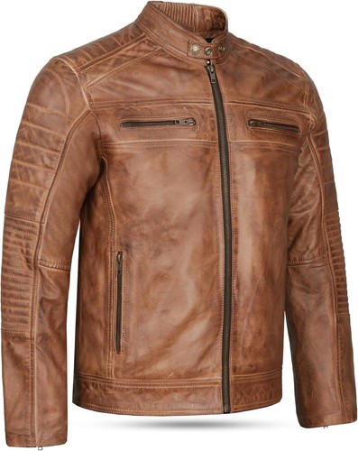 Veste motard cuir - veste,