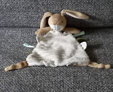 E4 RAIMBOW DESIGNS Guess How Much I Love You Ribbed Beige Rabbit Flat Blanket 