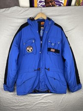 Napapijri Geographic Jacket Mens 2XL Voyage Blue Antarctic Research High Tech