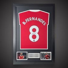 Bruno Fernandes Hand Signed And Framed Manchester United Shirt  £249