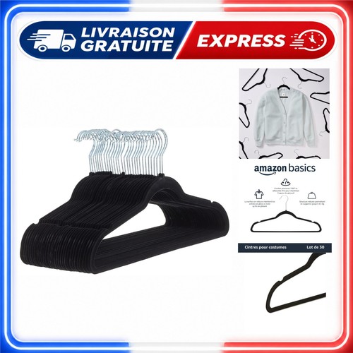Cintres velours noir amazon - velours,