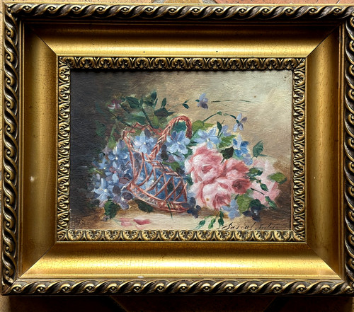 Tableau ancien bouquet - tableau,